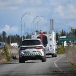 Emergency vehicles were called to a plane crash site in Burns Bog on Saturday, Feb. 28. (Curtis Kreklau/Contributed to Black Press Media)